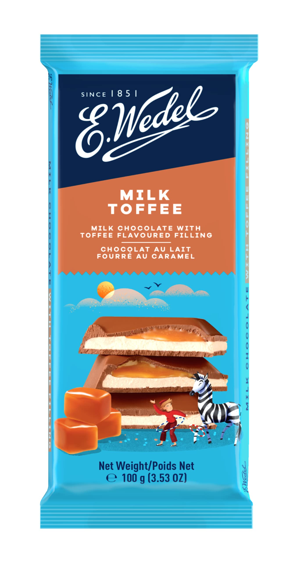 WEDEL MILK CHOCCOLATE TOFFEE 100G